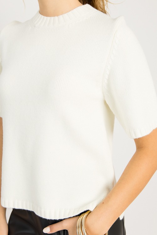 Stitch Detail SS Sweater, Cream - 0924-40.jpg