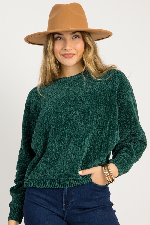Blake Chenille Sweater, Dk Gree - 0924-52.jpg
