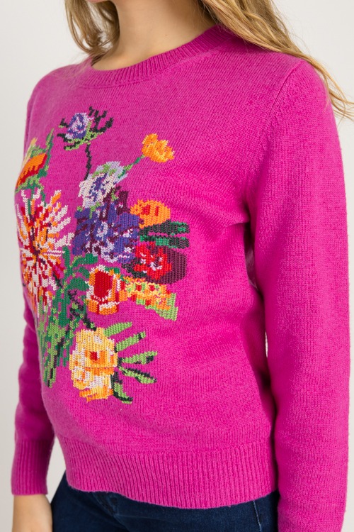 Floral Embroidery Sweater, Mage - 0924-56h.jpg