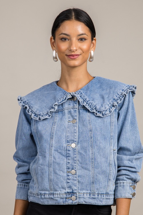 Ruffle Collar Denim Jacket - 0924-80p.jpg