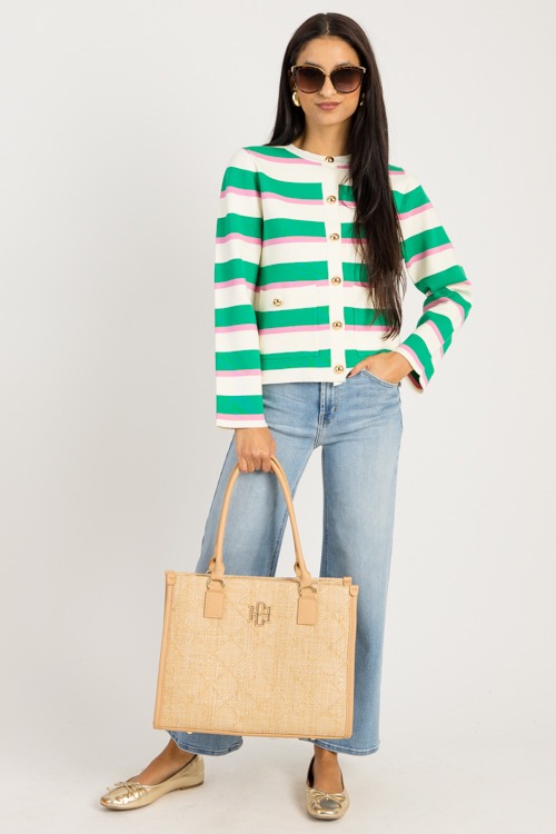 Stripe Button Cardigan, Green/P - 0924-90p.jpg