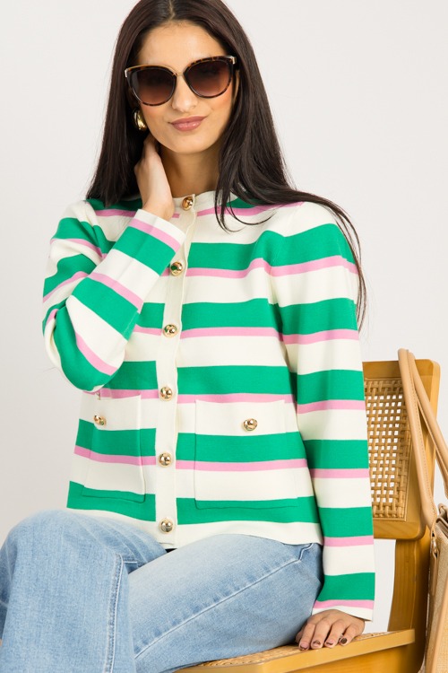 Stripe Button Cardigan, Green/P - 0924-97.jpg