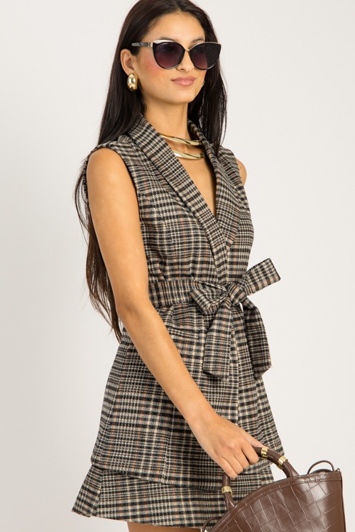 Plaid Belted Vest, Ivory/Black - 0925-100.jpg