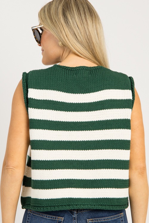 Sam Stripe Sweater Vest, Green - 0925-109.jpg