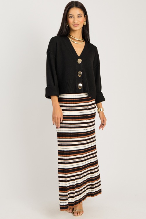 Stripe Sweater Maxi Skirt, Blac - 0925-121.jpg