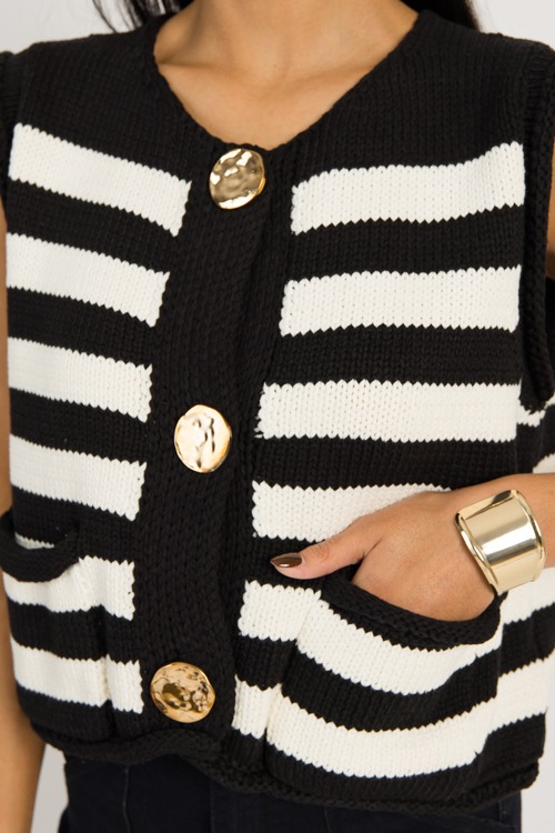 Sam Stripe Sweater Vest, Black - 0925-129.jpg