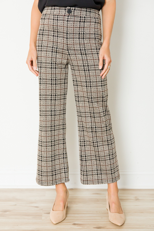 Houndstooth Pants, Taupe