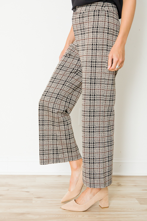 Houndstooth Pants, Taupe