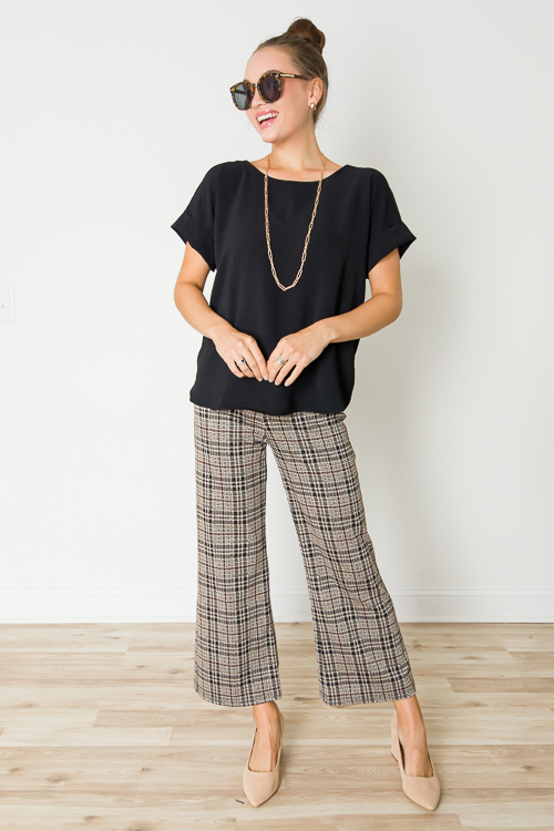 Houndstooth Pants, Taupe