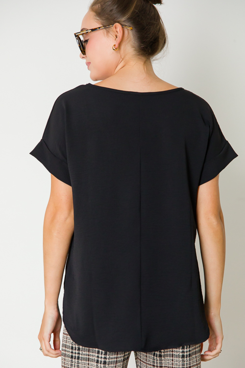 Brittany Basic Blouse, Black