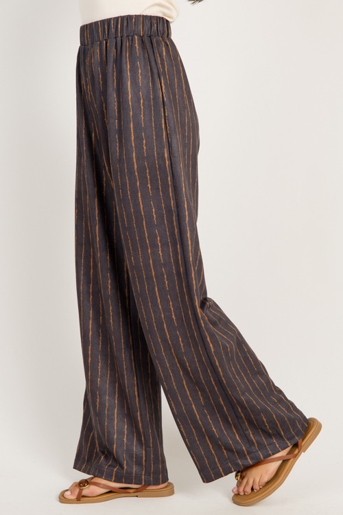Soft Stretch Stripe Pants, Rust
