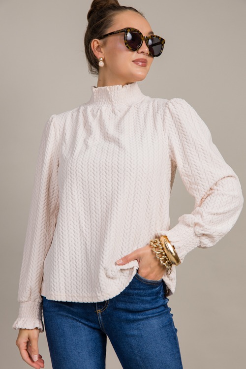 Soft Texture Top, Ivory