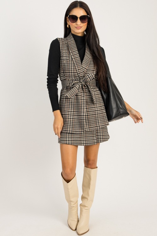 Plaid Belted Vest, Ivory/Black - 0925-95.jpg