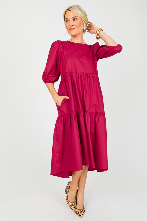 Ellis Poplin Midi, Wine