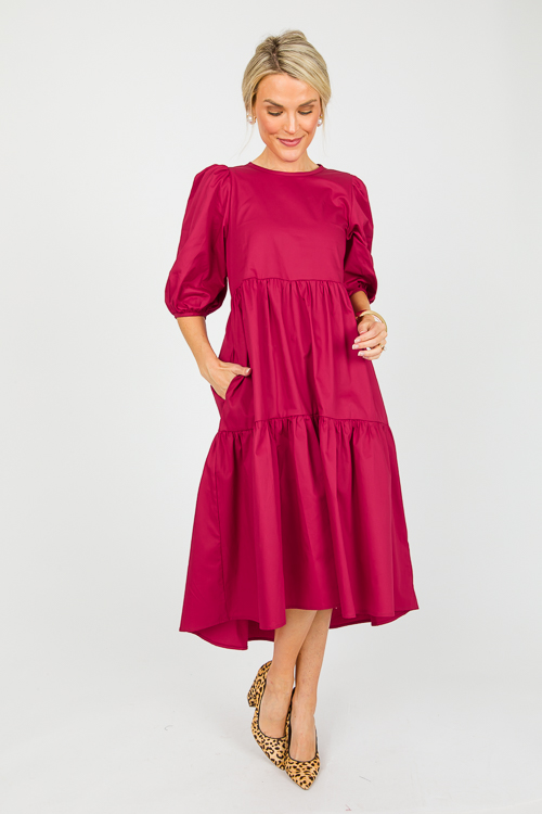 Ellis Poplin Midi, Wine