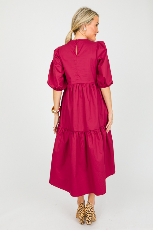 Ellis Poplin Midi, Wine