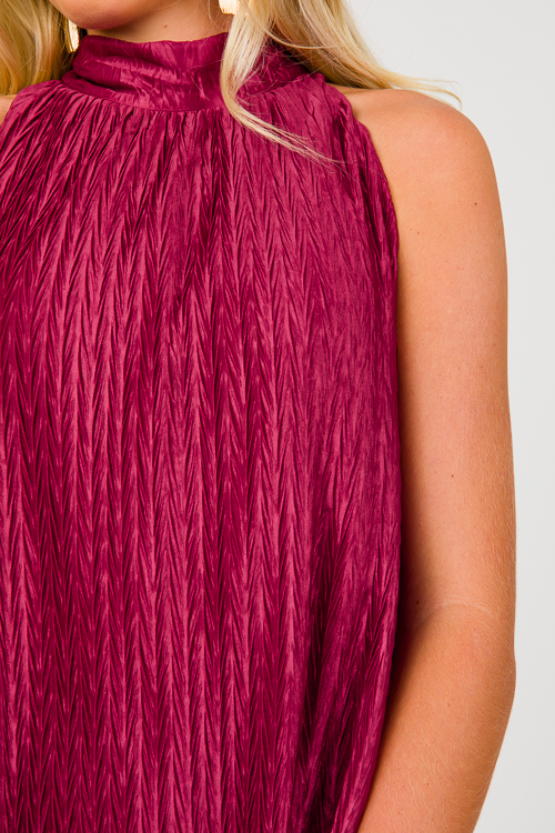 Textured Halter Tank, Brick
