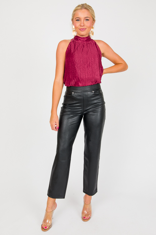 Textured Halter Tank, Brick