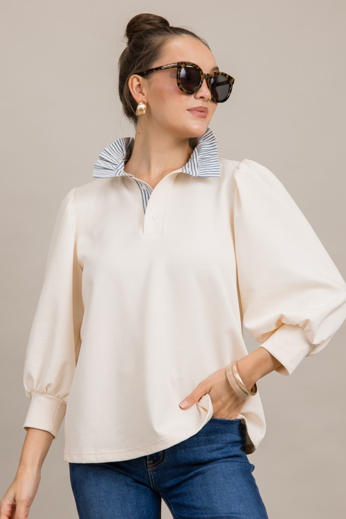 Stripe Collar Knit Top, Cream - 0926-72.jpg