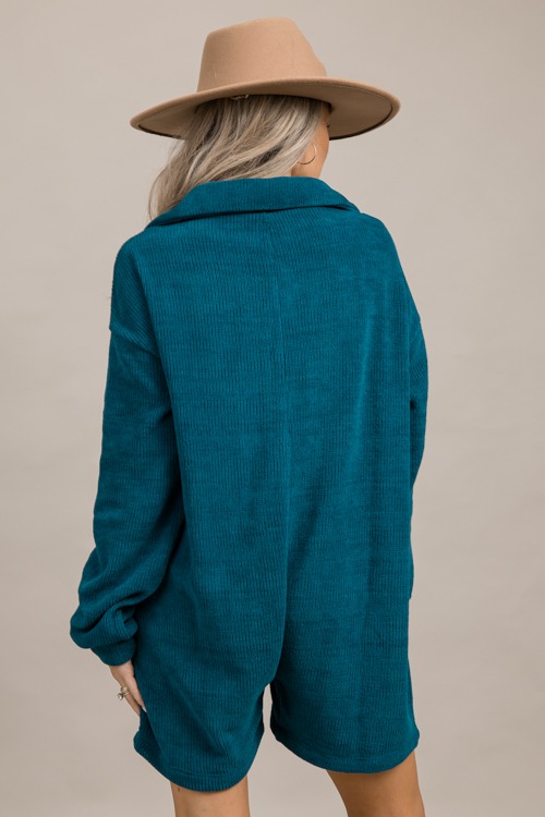 Sweater Knit Romper, Dark Teal - 0926-76.jpg