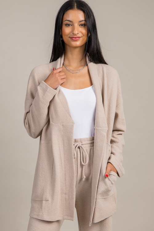 Cloud Knit Cardigan, Taupe