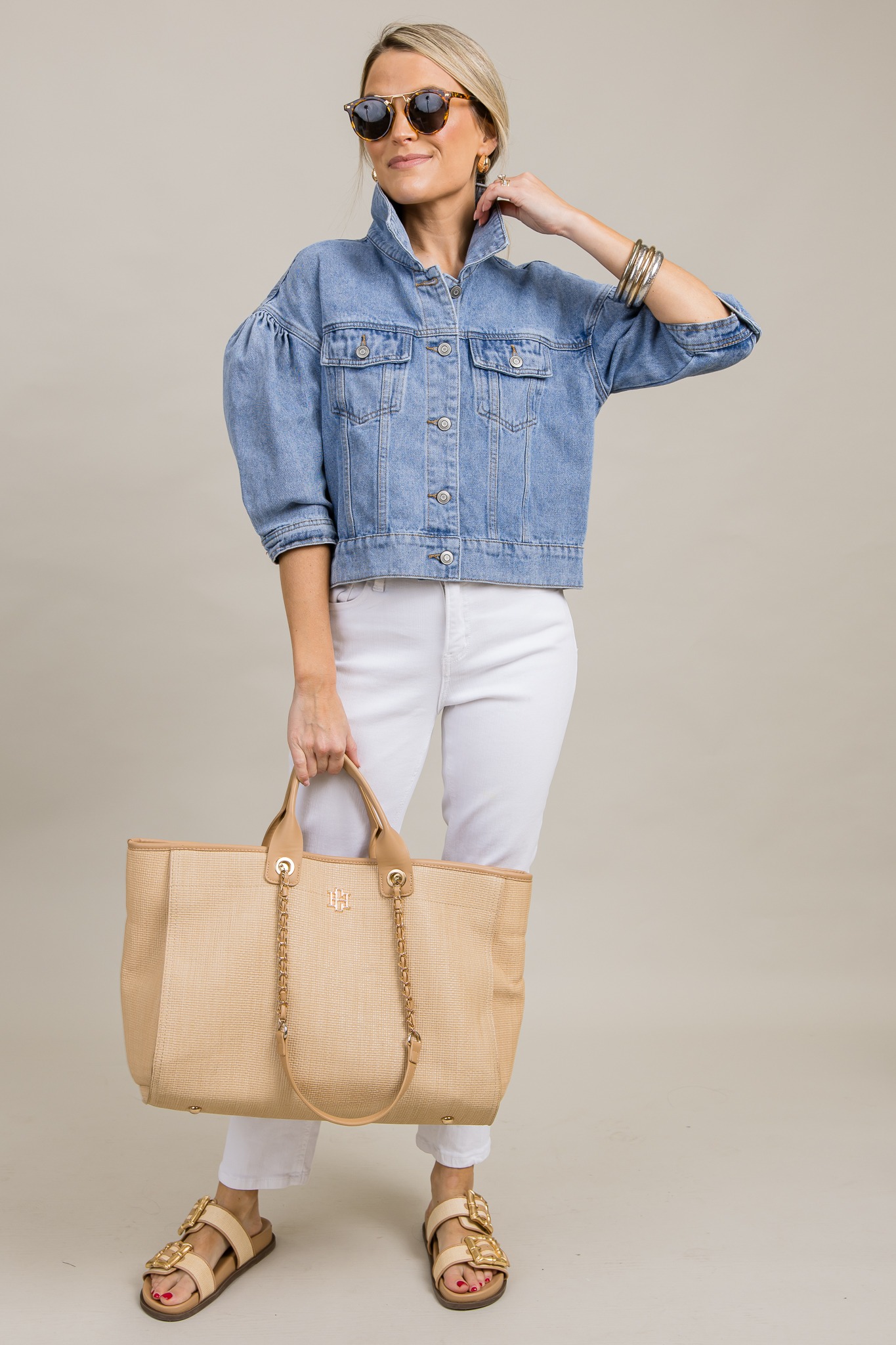 Puff Sleeve Denim Jacket - 0927-147.jpg