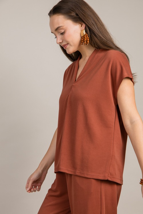 Modal V-Neck Top, Brick - 0927-43-Edit.jpg