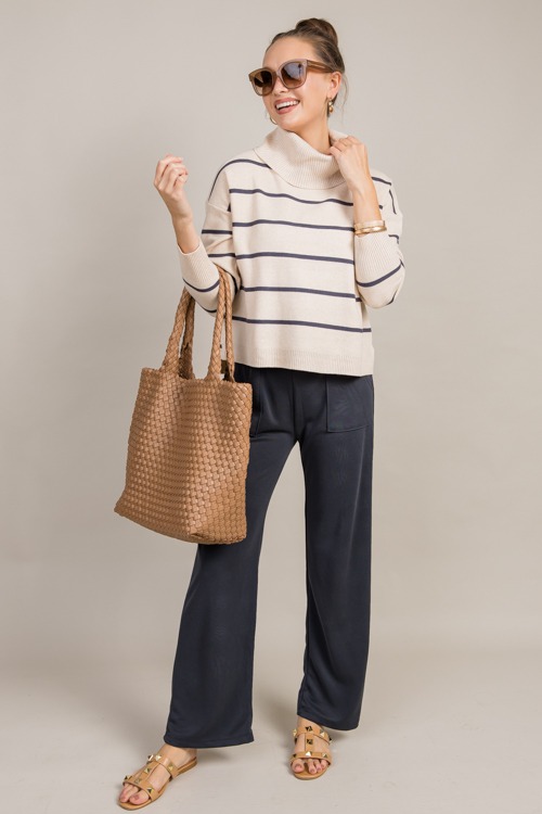 Jaylen Stripe Sweater, Oatmeal