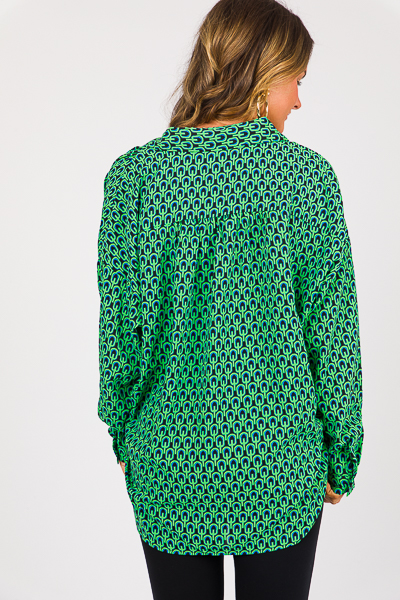 Cairo Button Up, Kelly Green