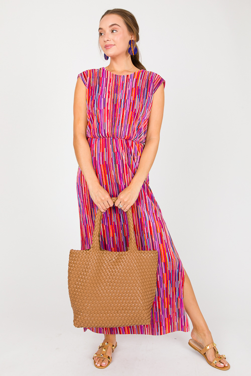 Pleated Rainbow Maxi