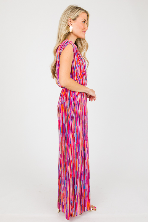 Pleated Rainbow Maxi