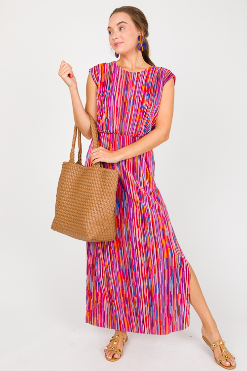 Pleated Rainbow Maxi