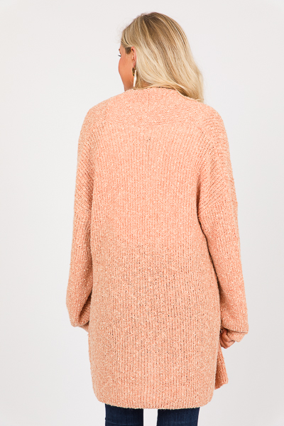 Cuff Sleeve Cardigan, Orange