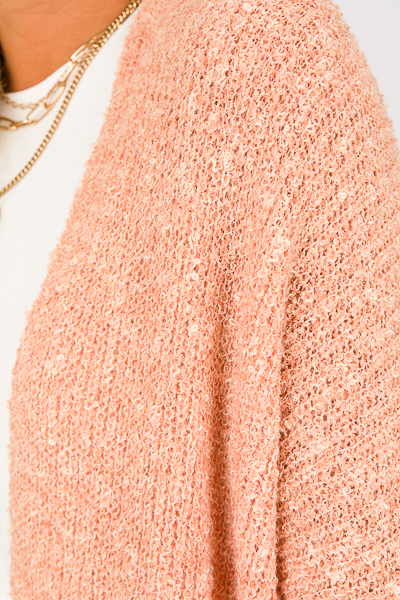 Cuff Sleeve Cardigan, Orange