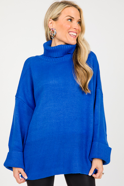 Folly Sweater, Cobalt