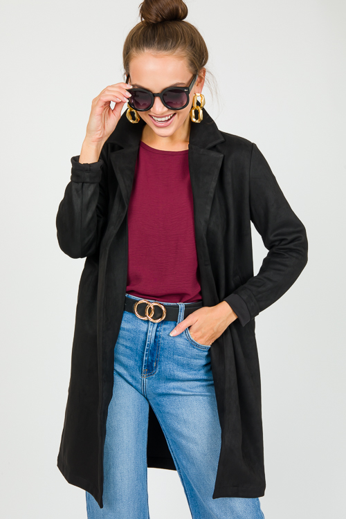 Santana Suede Jacket, Black