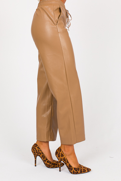 Butter Leather Pants, Taupe