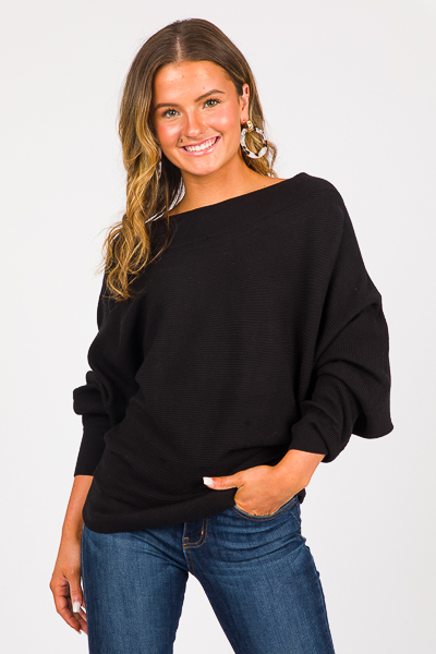 Best Boatneck Sweater, Black