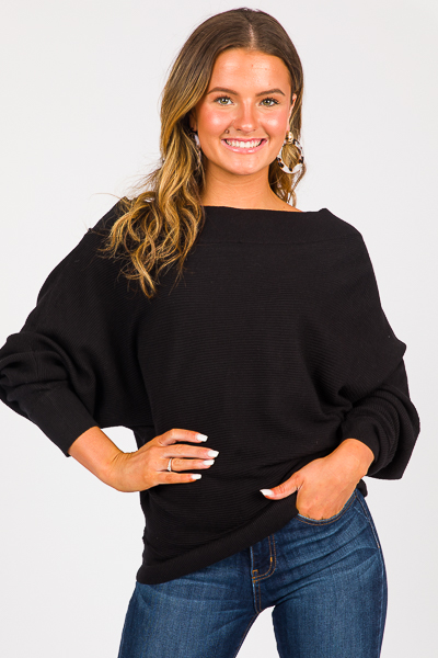 Best Boatneck Sweater, Black