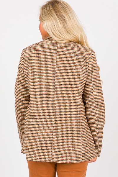 Houndstooth Jacket, Rust