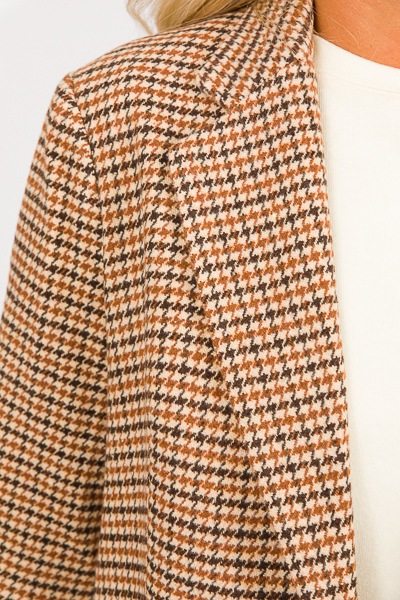 Houndstooth Jacket, Rust