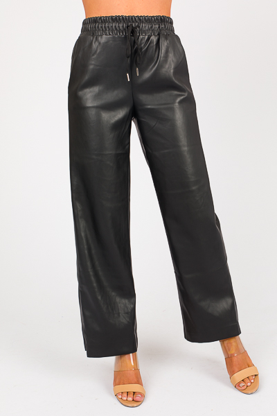 Butter Leather Pants, Black