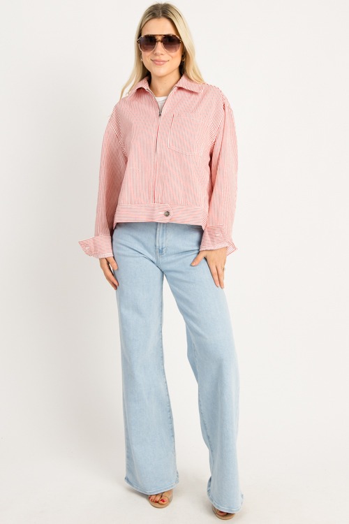 Striped Zip Jacket, Cherry Red - 0929-90h.jpg