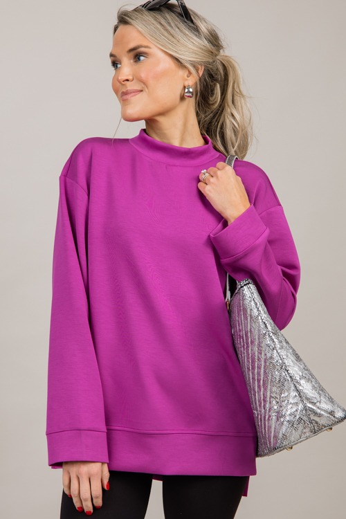 Rhett Soft Knit Top, Magenta