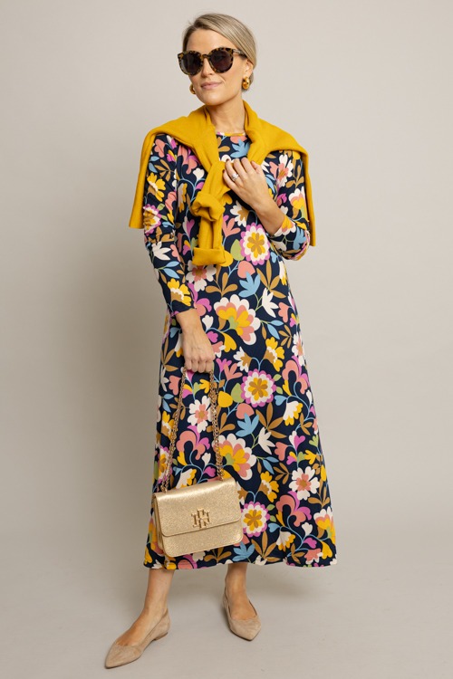 Floral Soft Knit Midi