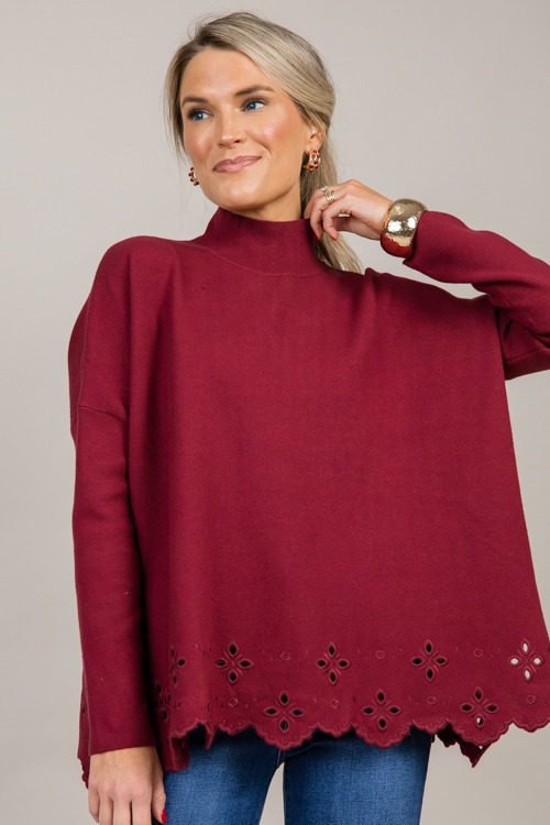 Eyelet Hem Sweater, Garnet - 0930-78.jpg