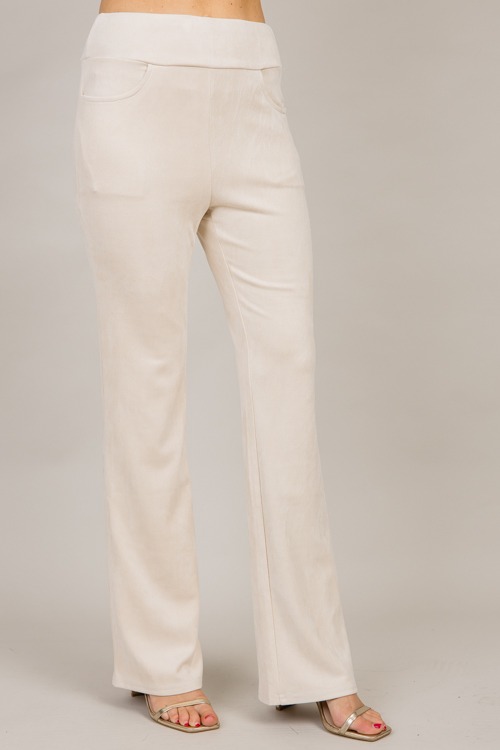 Luxe Suede Pants, Sand