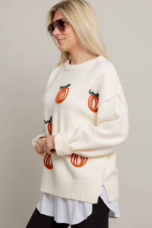 Pumpkin Texture Sweater, Cream - 1001-121.jpg