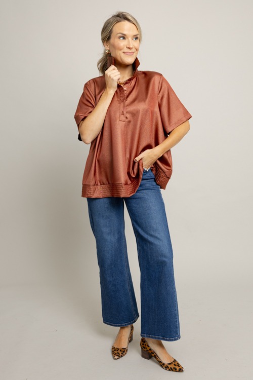 Shimmering Collared Shirt, Brown - 1001-30h.jpg