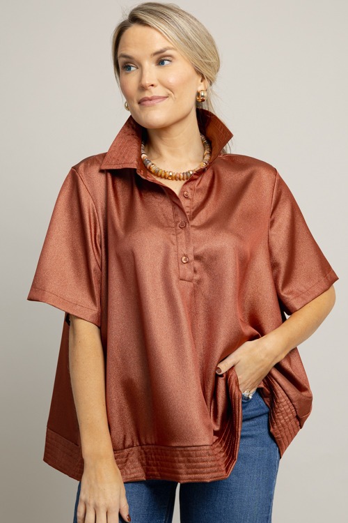 Shimmering Collared Shirt, Brown - 1001-31.jpg